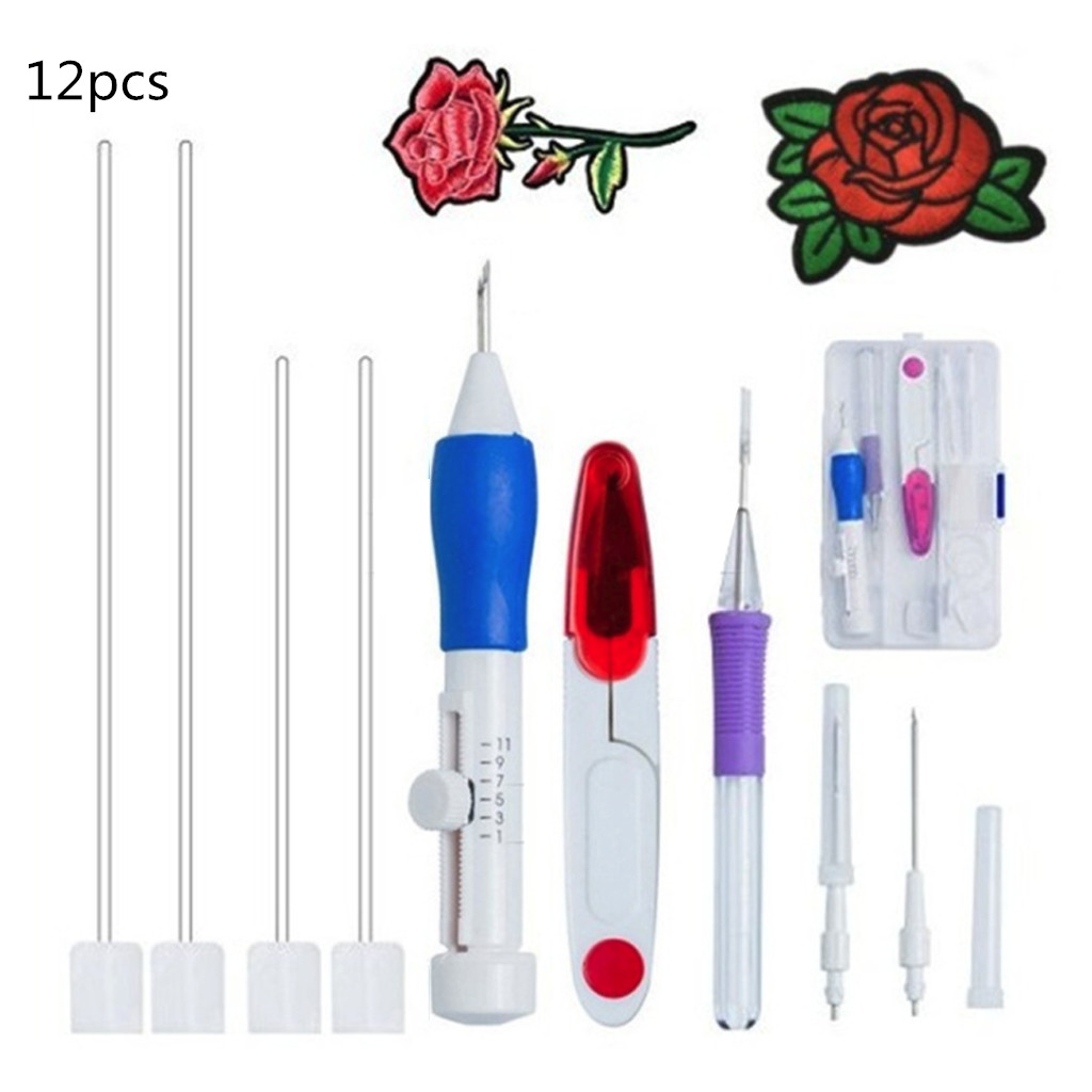Punch needle tool set, 12 pieces