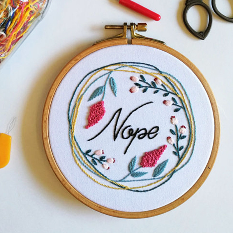 Funny Embroidery Kit for Adults – Snarky Floral Quotes