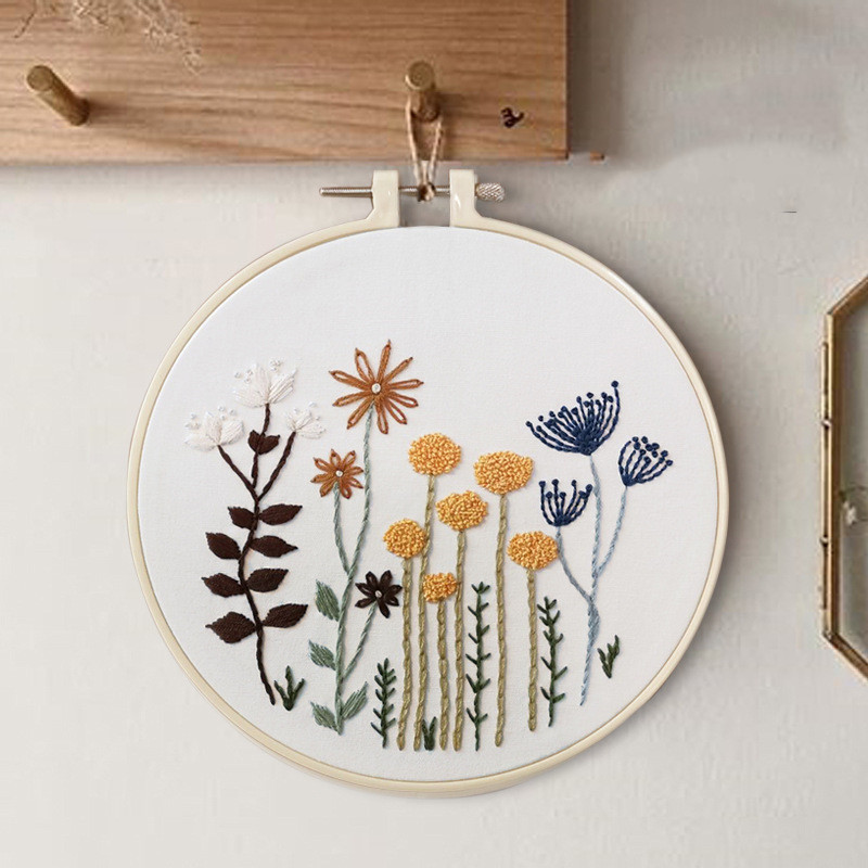 Wildflower Embroidery Kit for Beginners – Modern Line-Art Botanical - Image 5