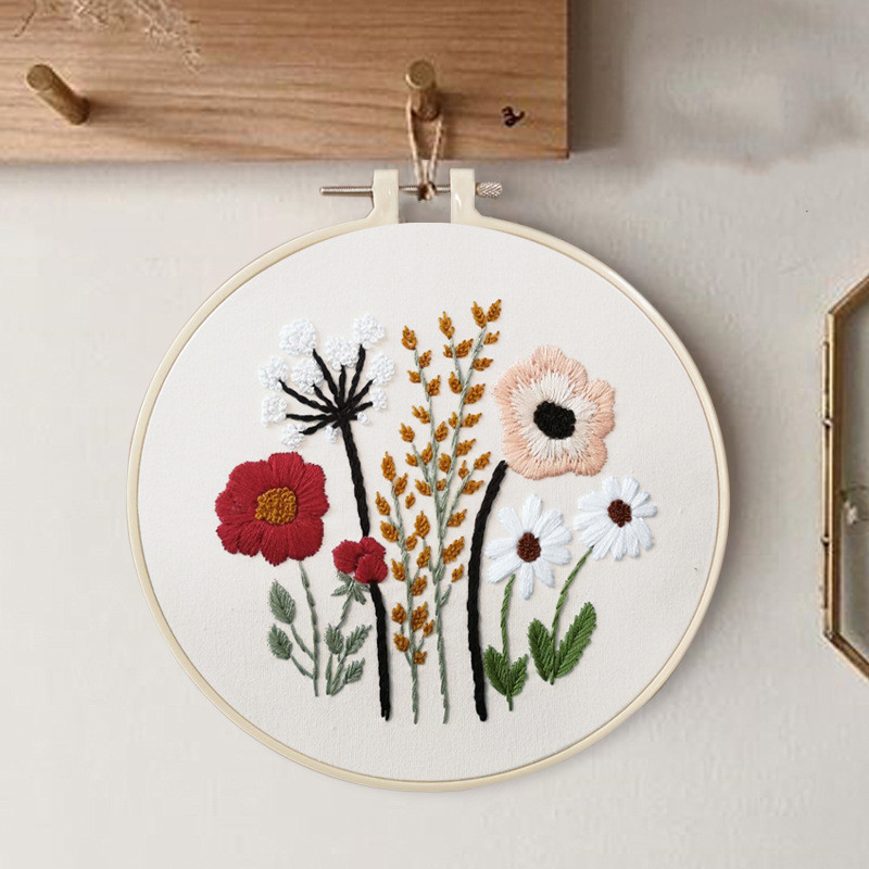 Wildflower Embroidery Kit for Beginners – Modern Line-Art Botanical - Image 6