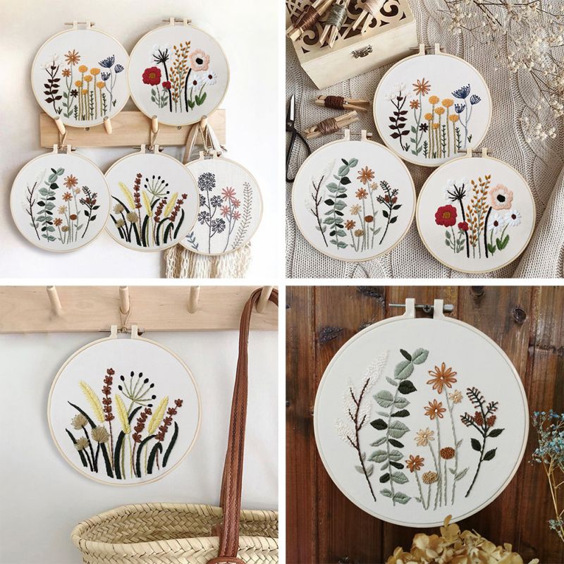 Wildflower Embroidery Kit for Beginners – Modern Line-Art Botanical - Image 2