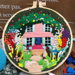Cozy Storefront Embroidery Kit for Beginners – Cottage Hoop Art - Image 4