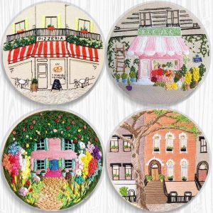 Cozy Storefront Embroidery Kit for Beginners – Cottage Hoop Art
