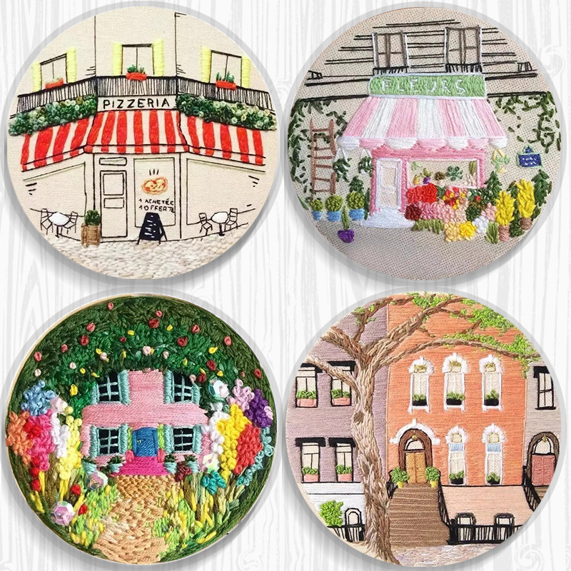Cozy Storefront Embroidery Kit for Beginners – Cottage Hoop Art