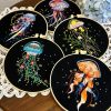 Jellyfish Embroidery Kit for Beginners – Glowing Ocean Hoop Art
