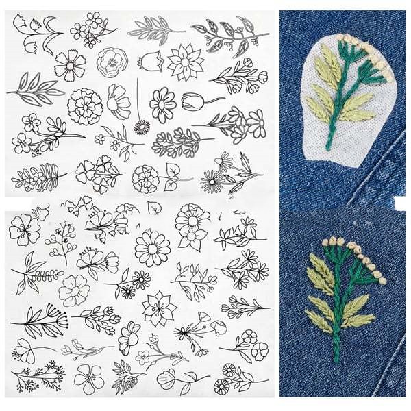 Stick-and-Stitch Embroidery Patterns (Water-Soluble) - Image 7